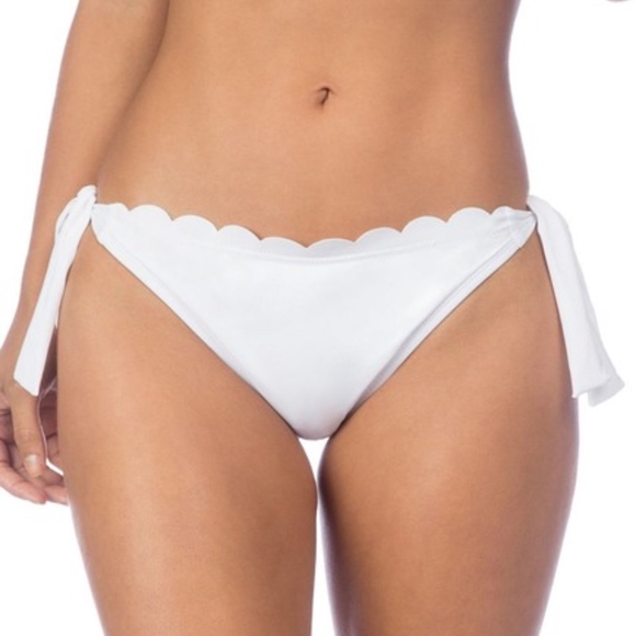La Blanca Other - La Blanca White Petal Pusher Ruffle Bikini Bottom
